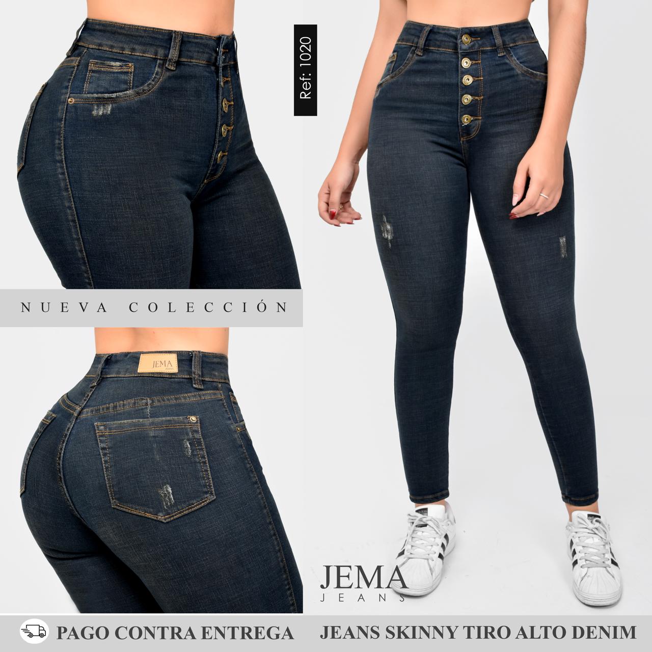 Jeans Skinny Tiro Alto Ref 1020
