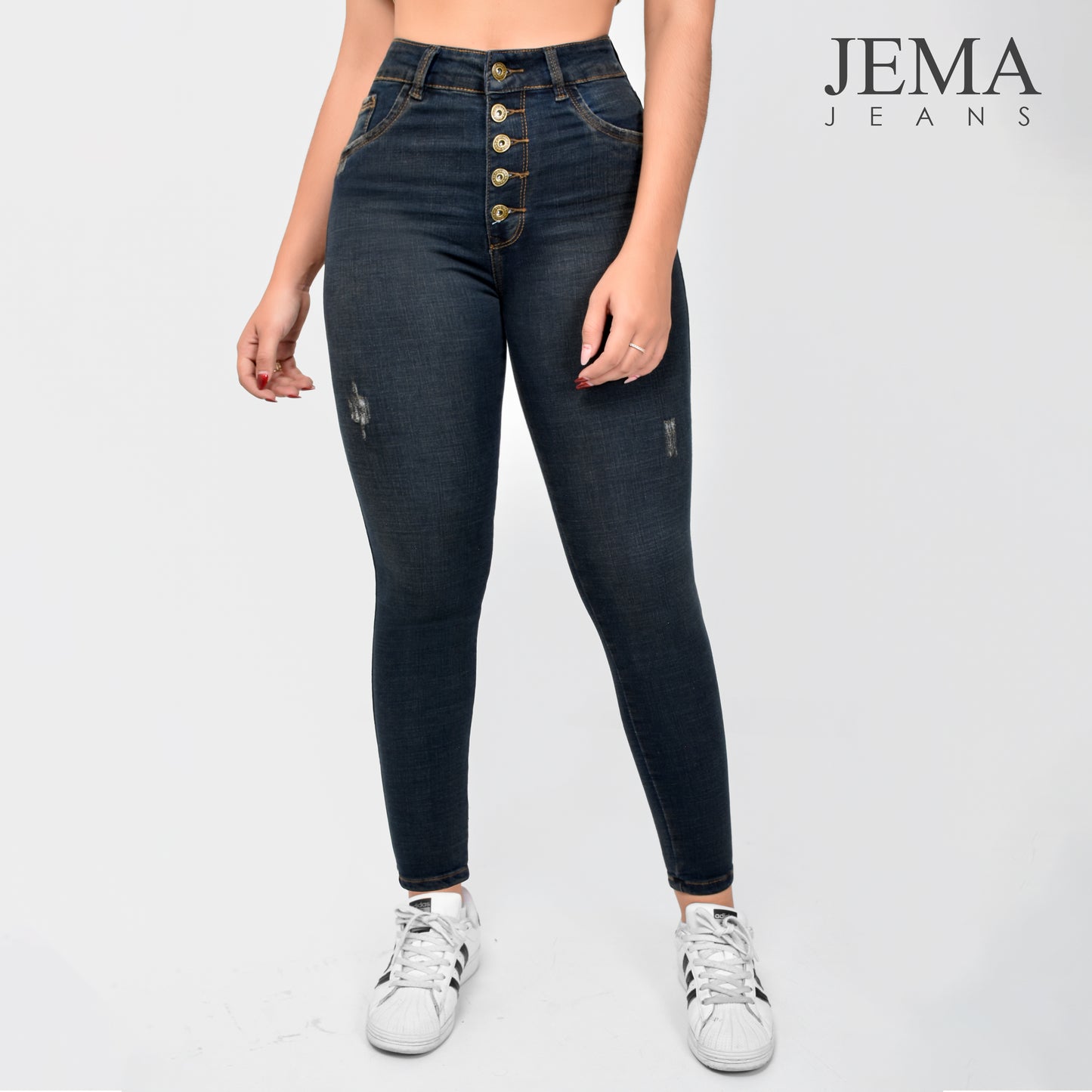 Jeans Skinny Tiro Alto Ref 1020