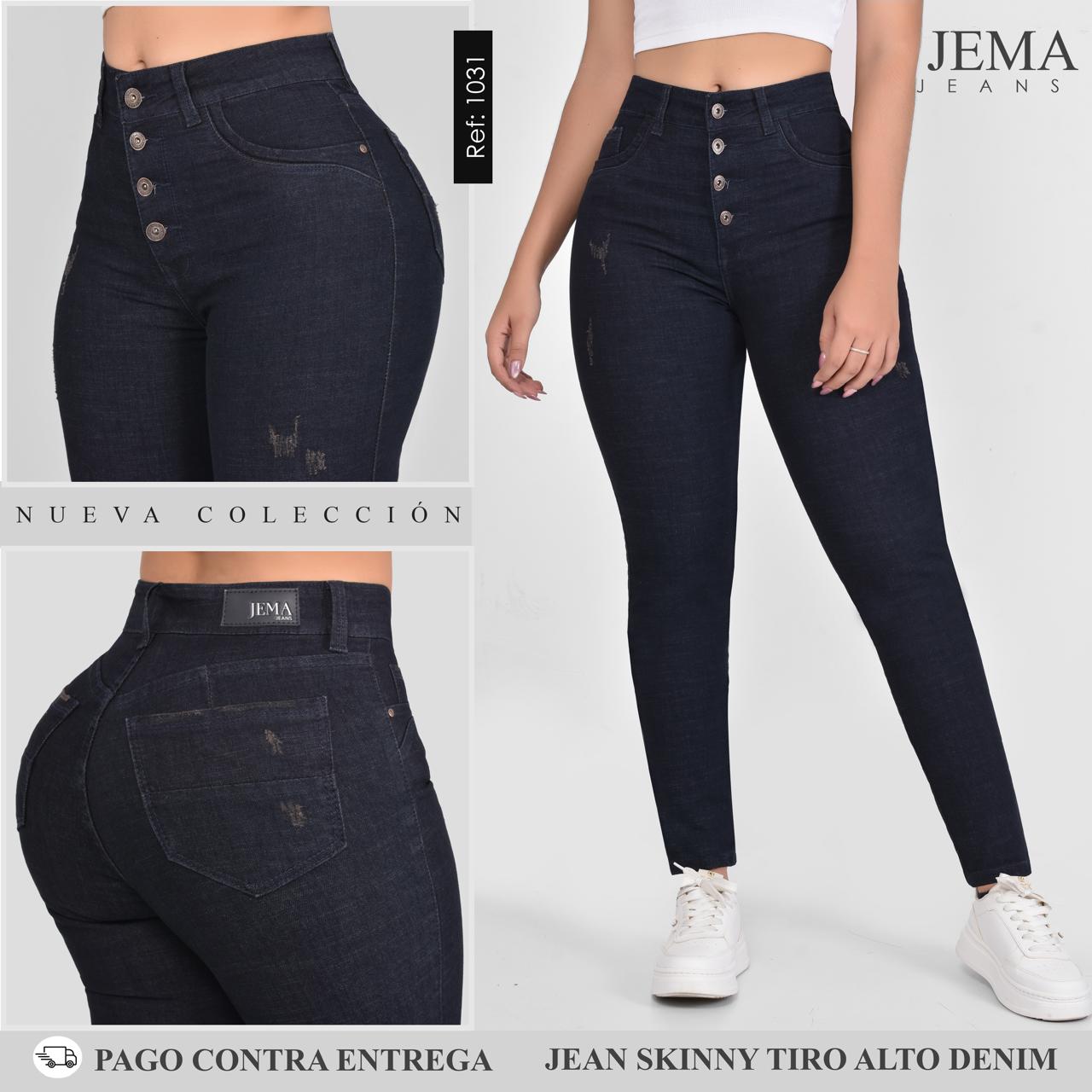 1. Jeans Skinny Tiro Alto Ref 1031
