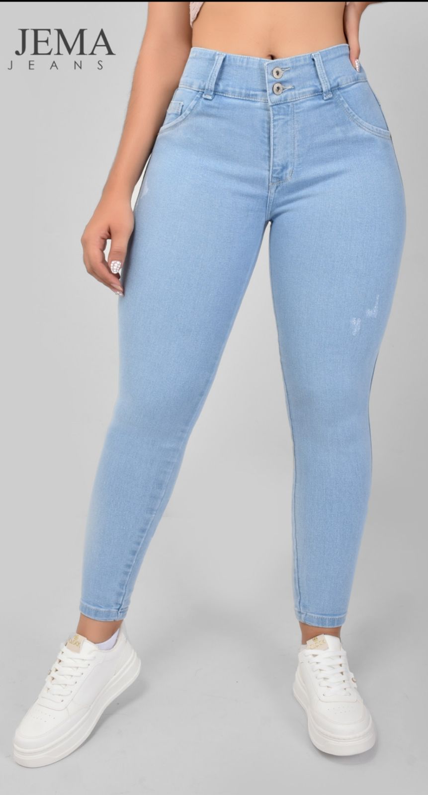 2. Jeans Skinny Tiro Alto Ref 1024