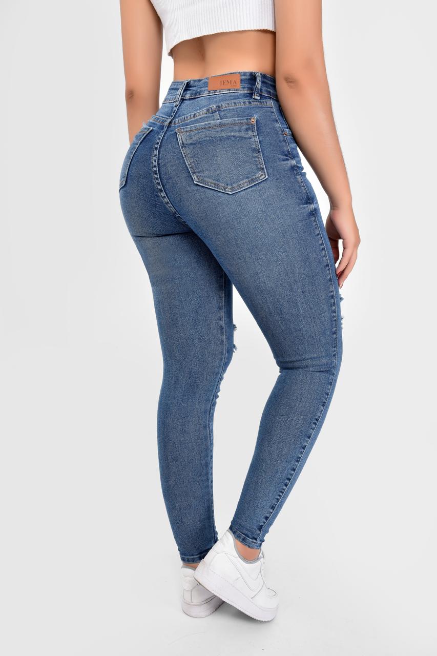 1. Jeans Skinny Tiro Alto Ref 1026