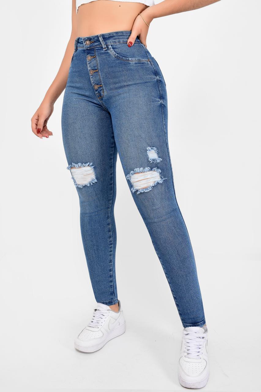 1. Jeans Skinny Tiro Alto Ref 1026