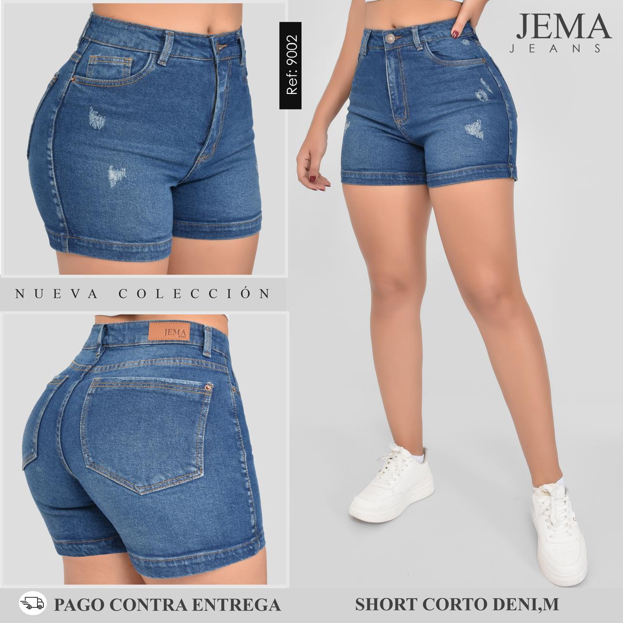 1. Short Denim Tiro Alto Ref 9002