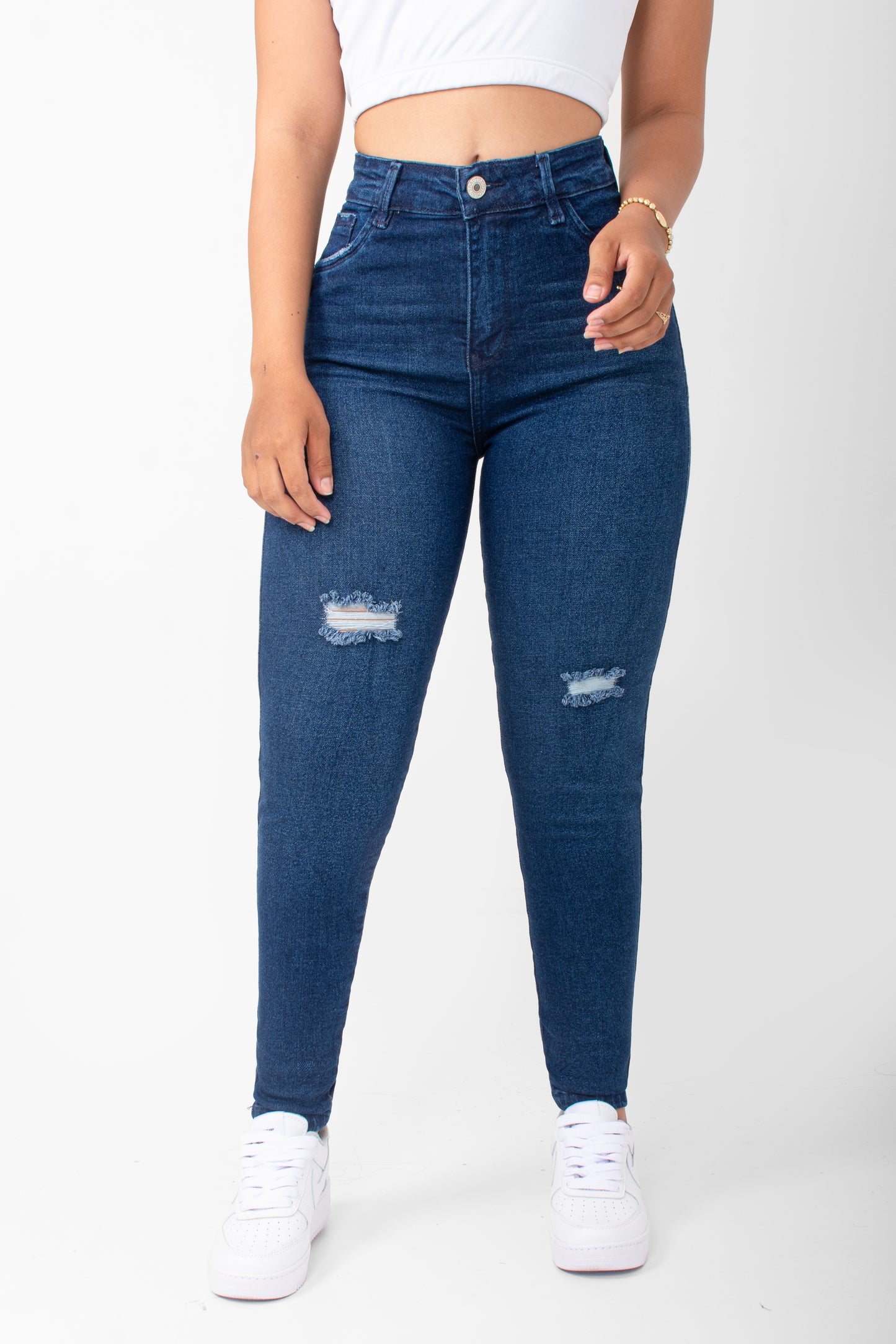 Jeans Skinny Tiro Alto Ref 1001