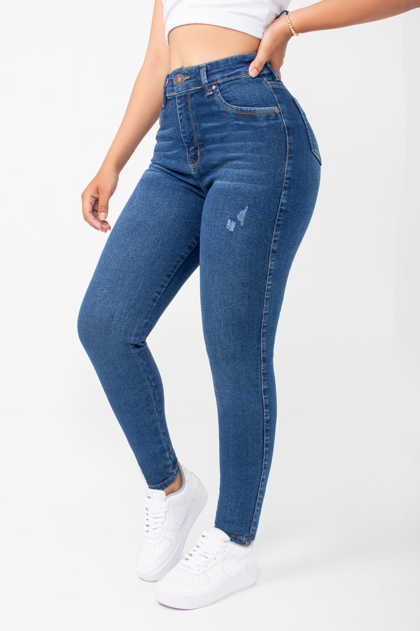 Jeans Skinny Tiro Alto Ref 1002