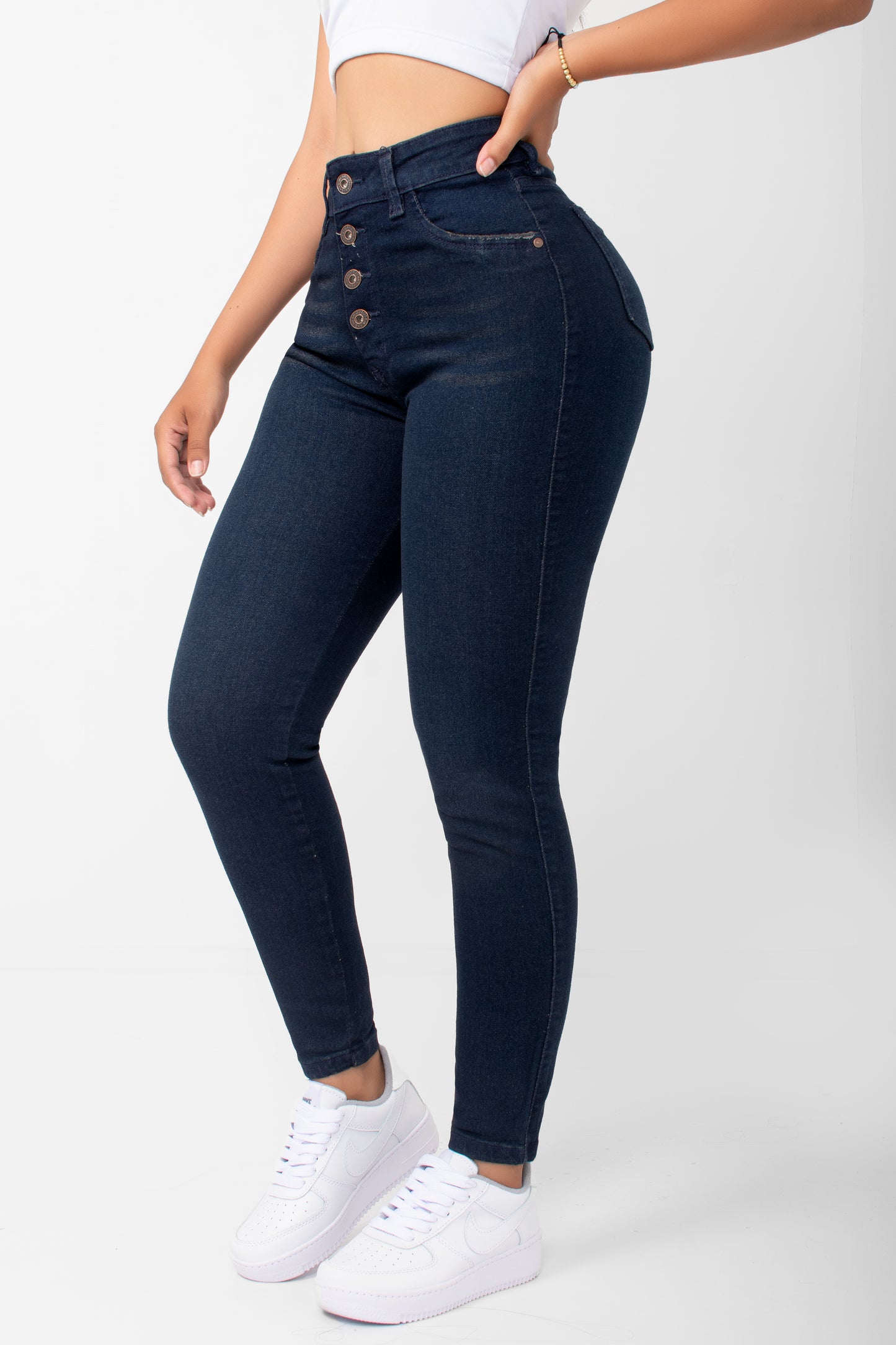 Jeans Skinny Tiro Alto Ref 1003