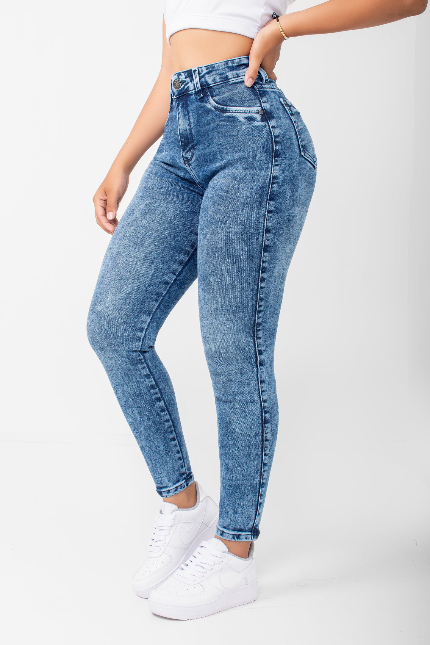 Jeans Skinny Tiro Alto Ref 1006