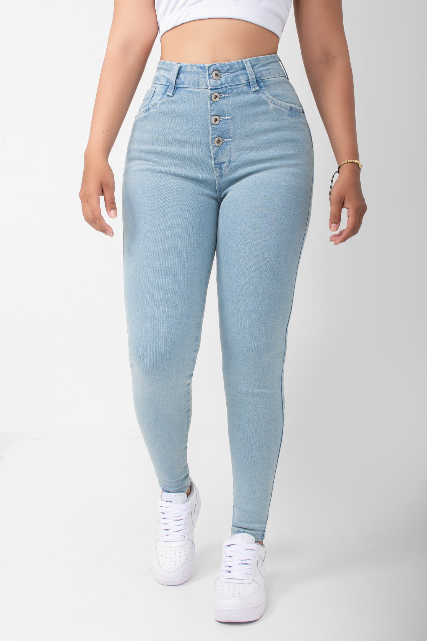 Jeans Skinny Tiro Alto Ref 1007