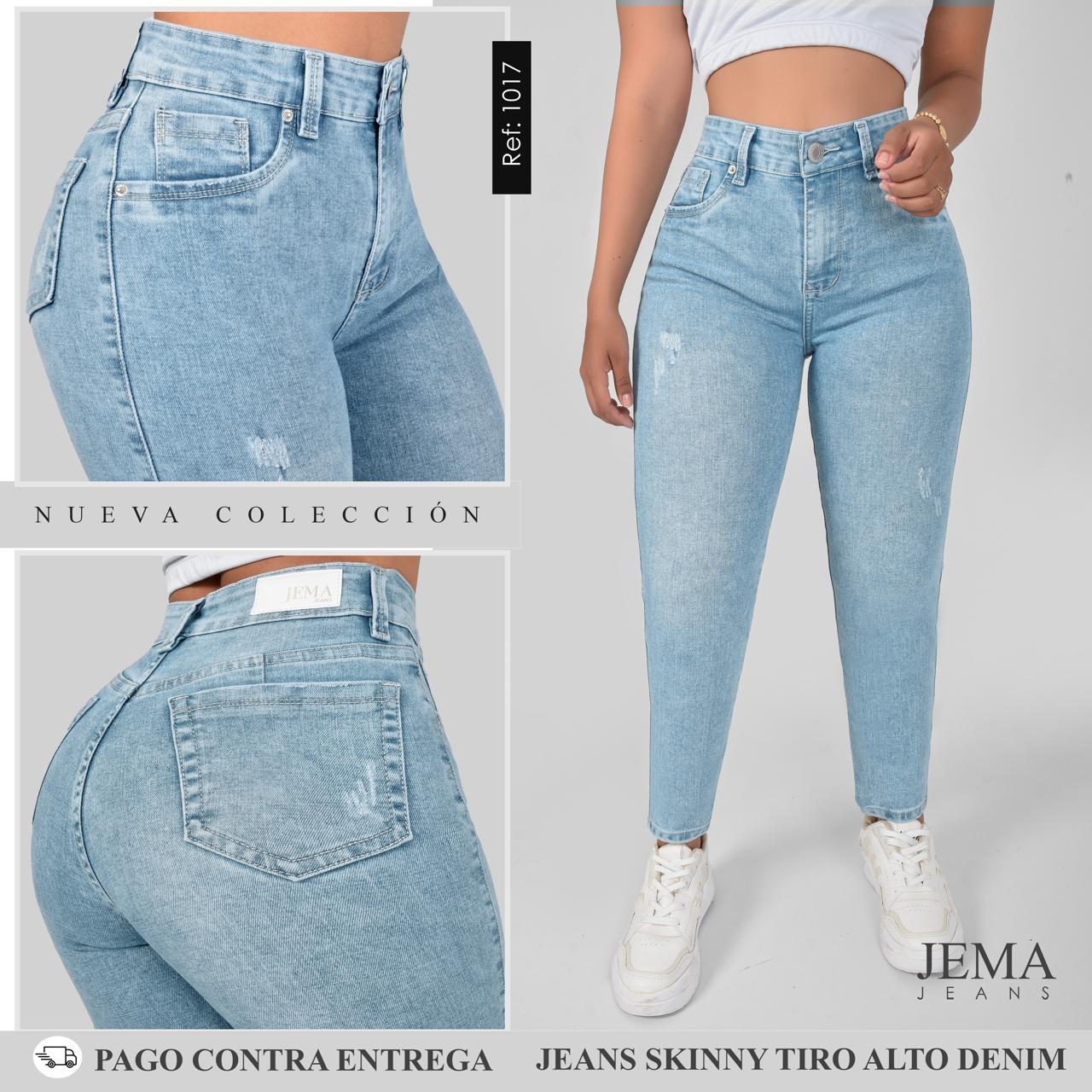 Jeans Skinny Tiro Alto Ref 1017