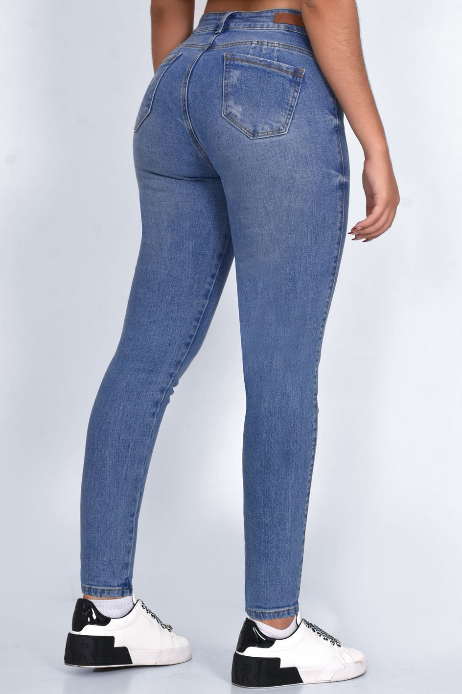 1. Jeans Skinny Tiro Alto Ref 1038