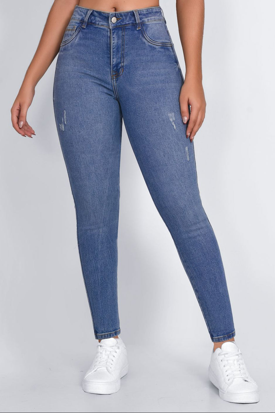 1. Jeans Skinny Tiro Alto Ref 1038