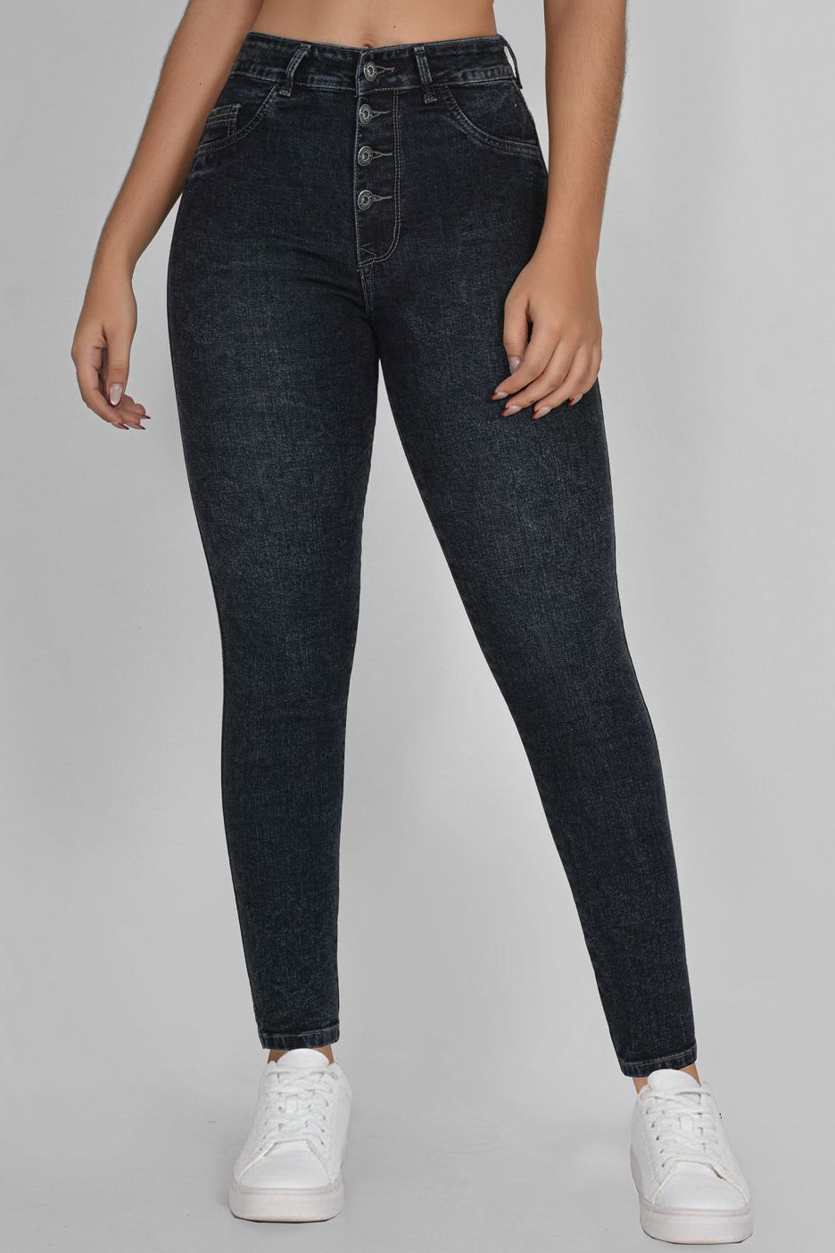 1. Jeans Skinny Tiro Alto Ref 1041