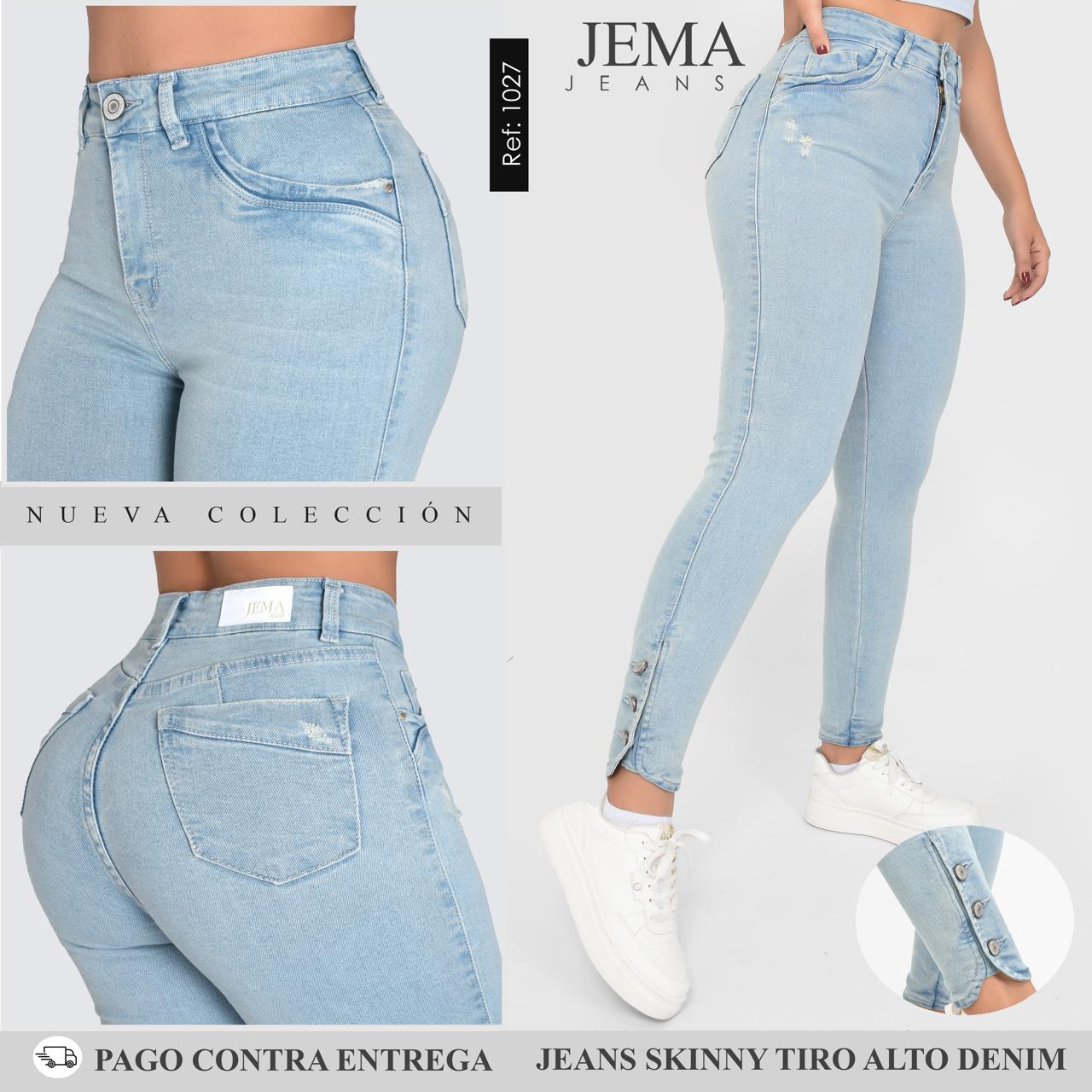 1. Jeans Skinny Tiro Alto Ref 1027