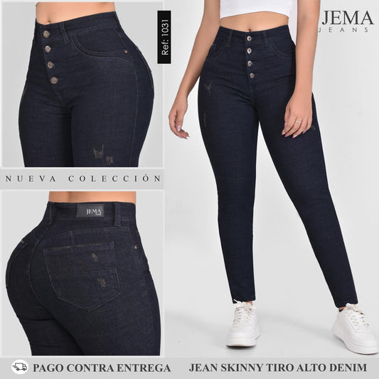 1. Jeans Skinny Tiro Alto Ref 1031