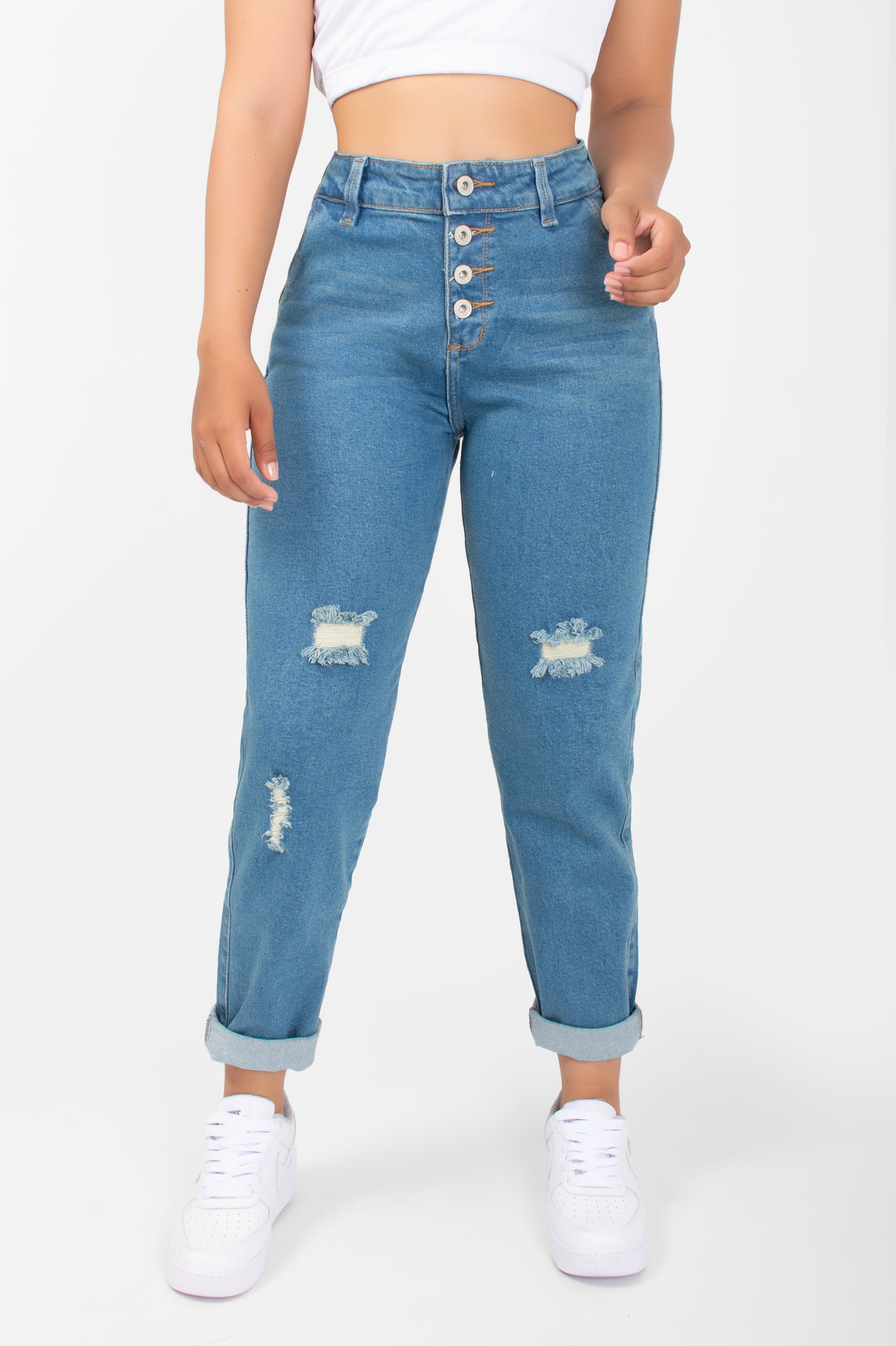 Jeans Mom Tiro Alto Ref 5001