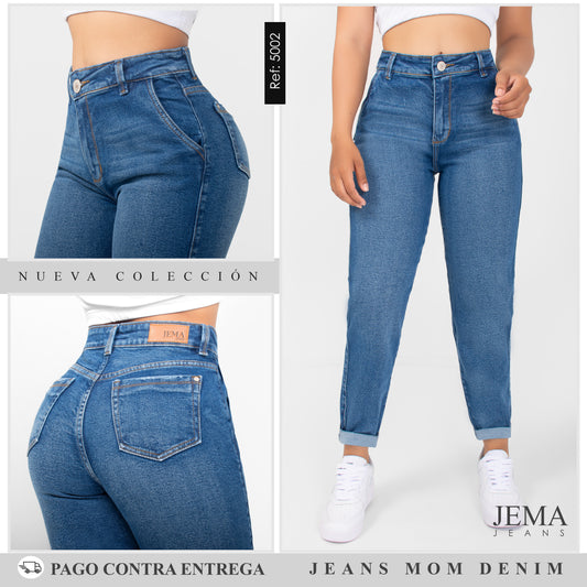 Jeans Mom Tiro Alto Ref 5002