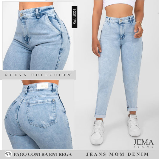 Jeans Mom Tiro Alto Ref 5004