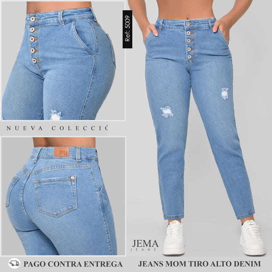 5. Jeans Mom Tiro Alto Ref 5009