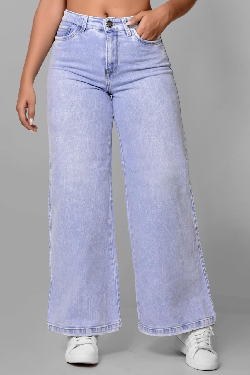Jeans WID LEG Denim Tiro Alto Ref 5023
