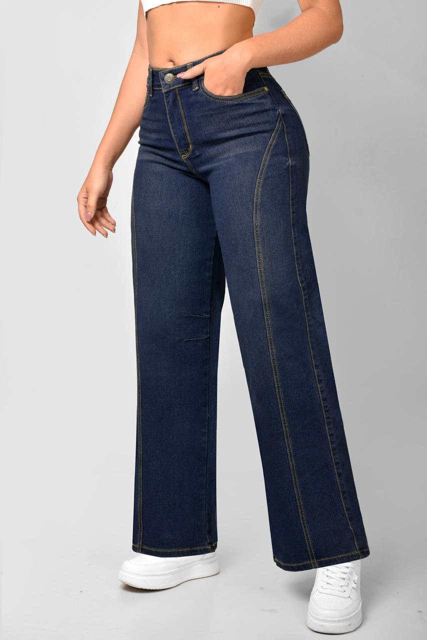 Jeans  Straight Denim Tiro Alto Ref 5025