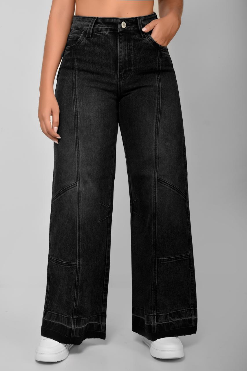 Jeans WID LEG Denim Tiro Alto Ref 5030