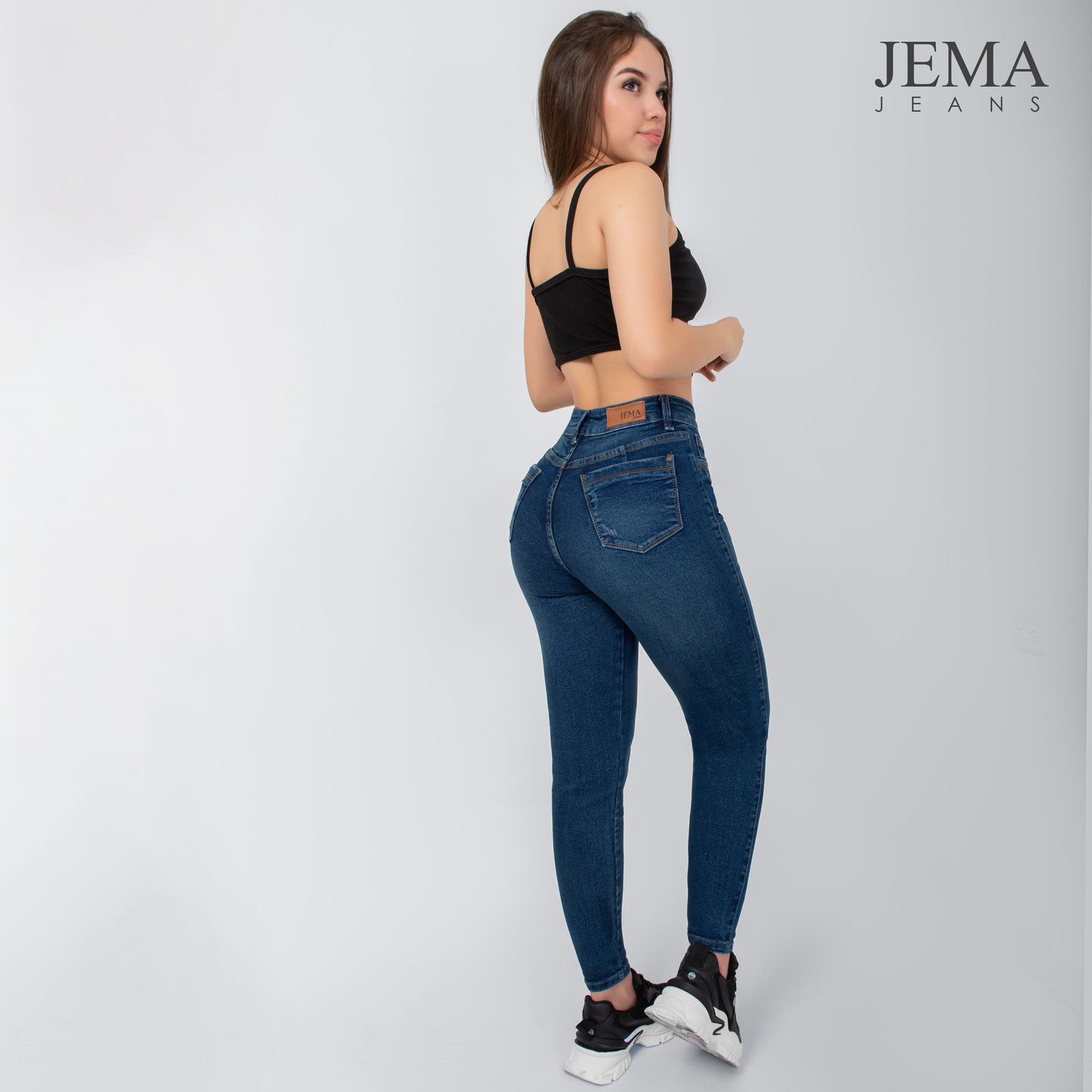 Jeans Skinny Tiro Alto Ref 1009