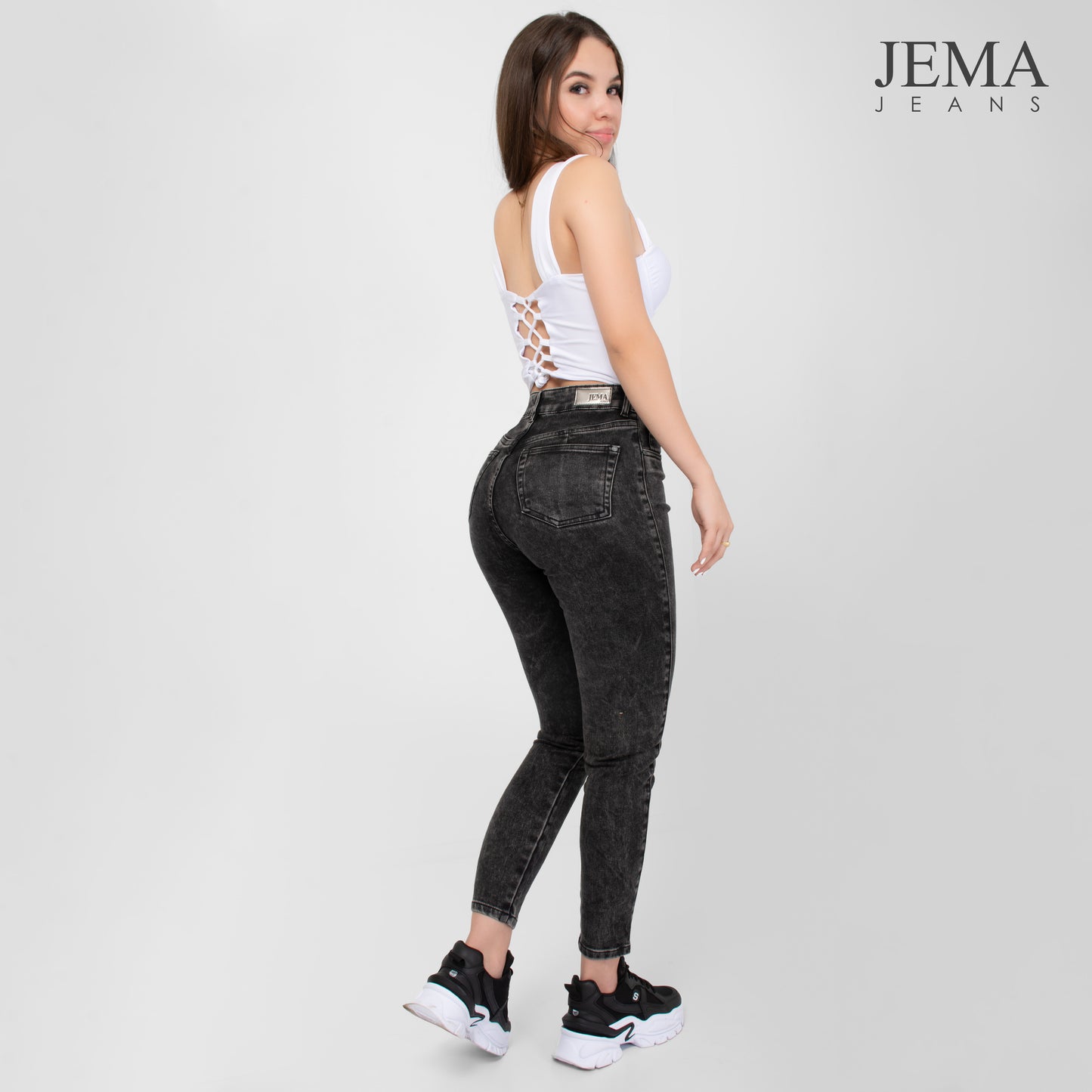 Jeans Skinny Tiro Alto Ref 1014