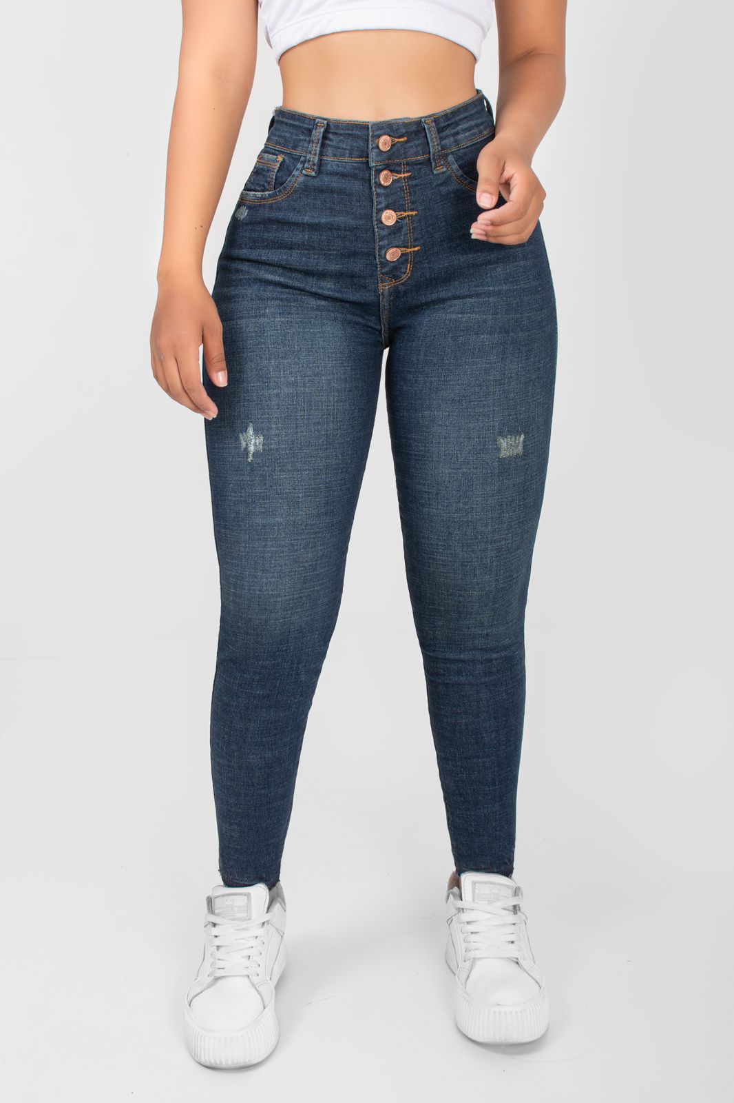 Jeans Skinny Tiro Alto Ref 1012