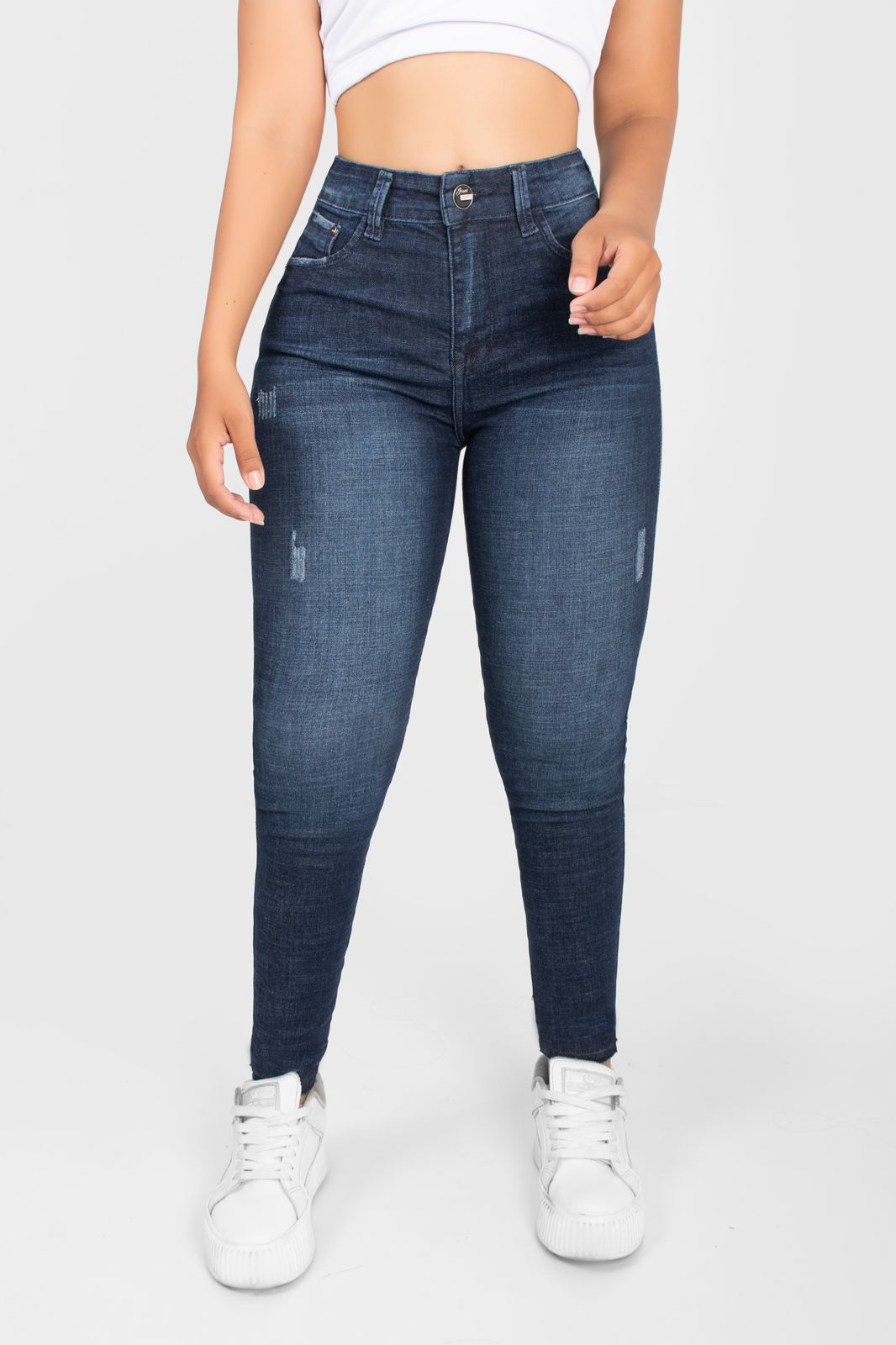 Jeans Skinny Tiro Alto Ref 1013