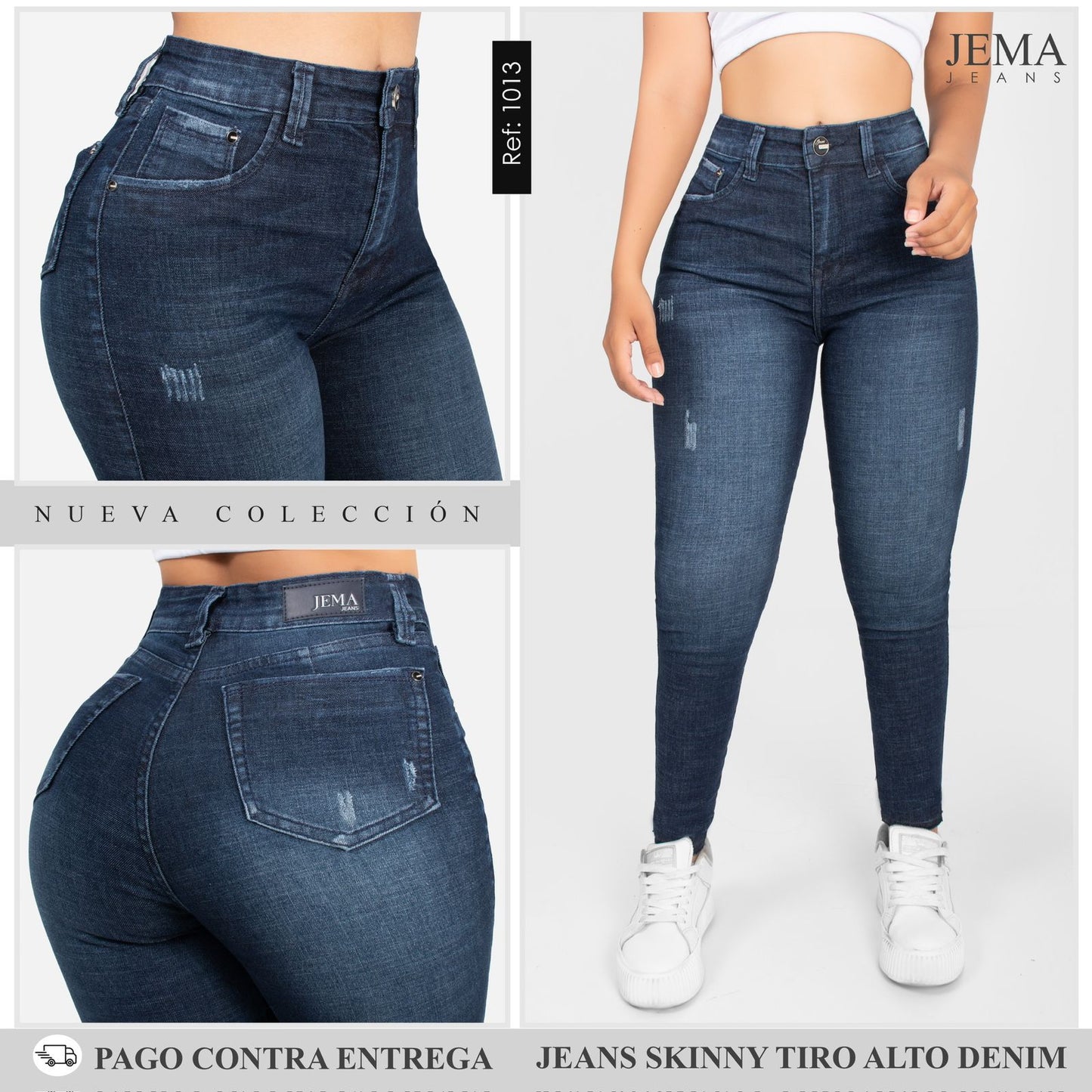 Jeans Skinny Tiro Alto Ref 1013