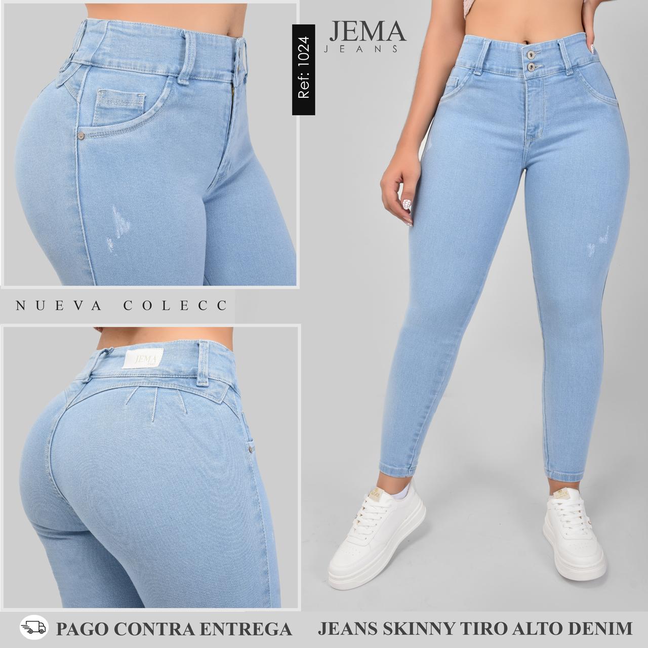 2. Jeans Skinny Tiro Alto Ref 1024