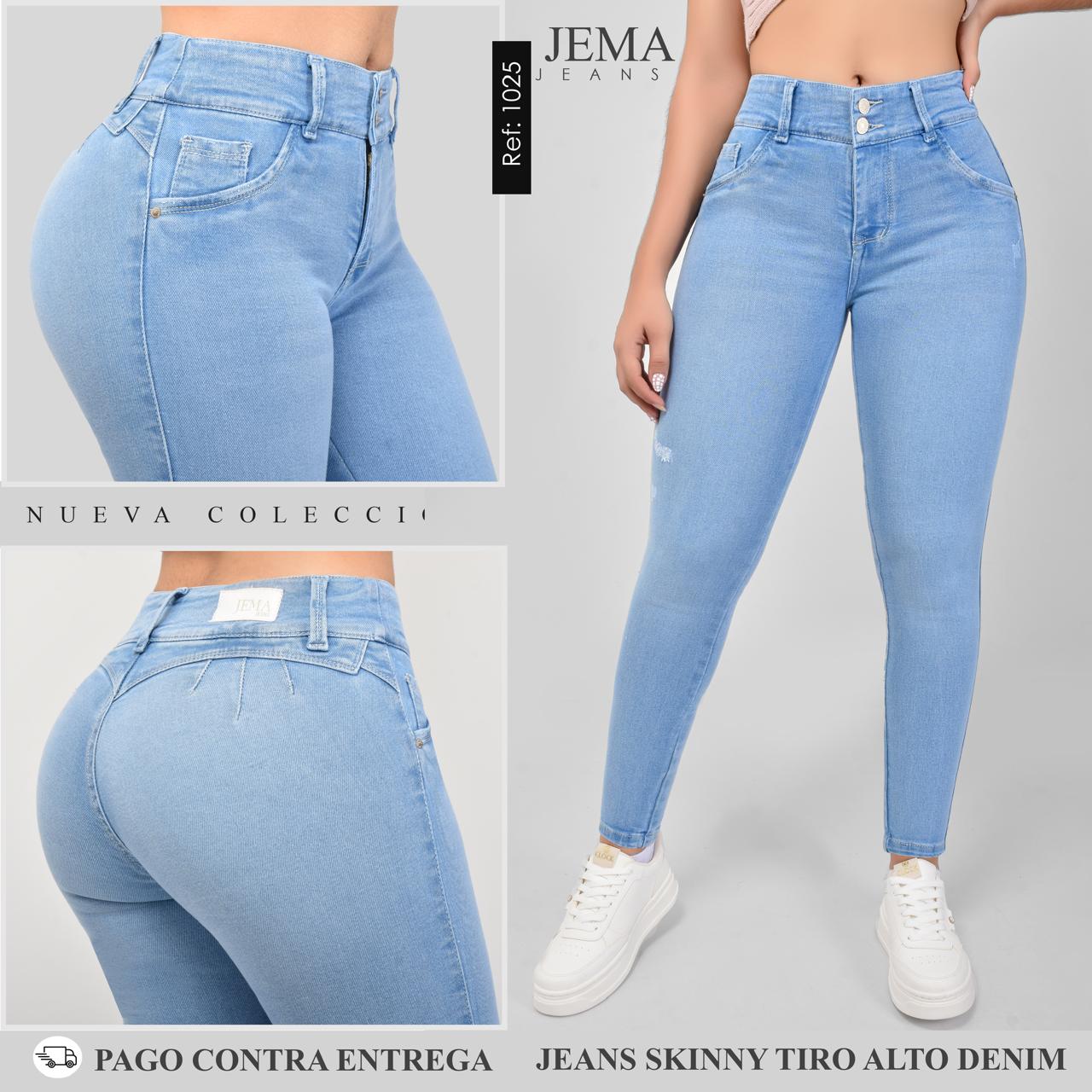 1. Jeans Skinny Tiro Alto Ref 1025