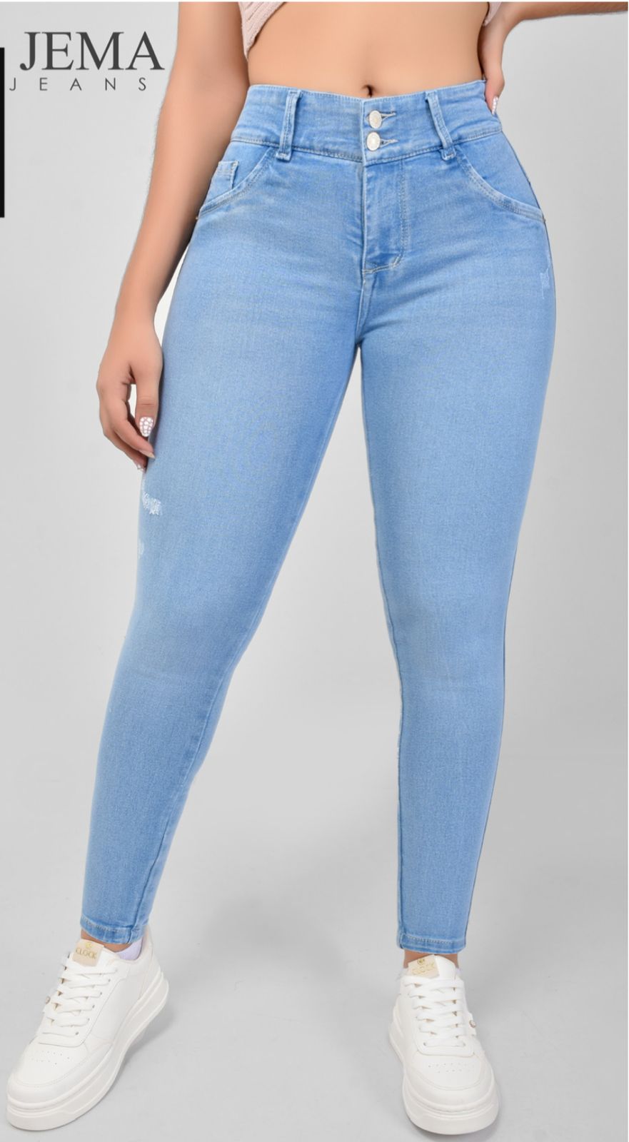 1. Jeans Skinny Tiro Alto Ref 1025