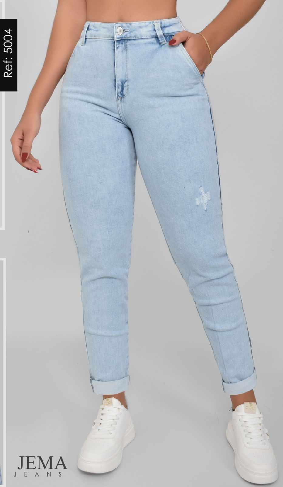 5. Jeans Mom Tiro Alto Ref 5004